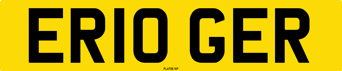 ER10 GER Number Plate