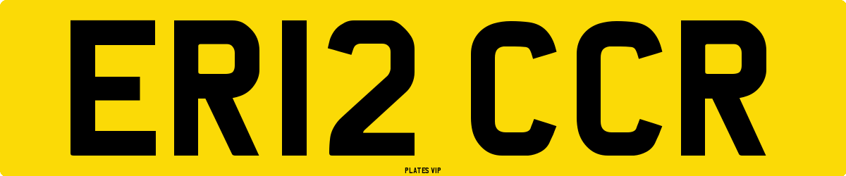 ER12 CCR Number Plate