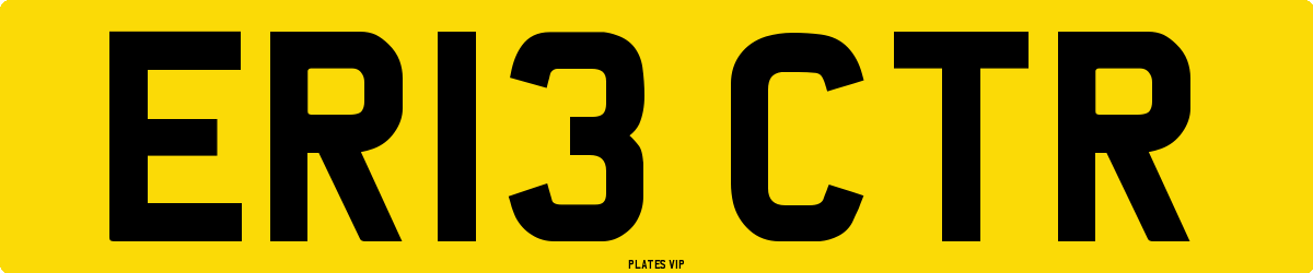 ER13 CTR Number Plate