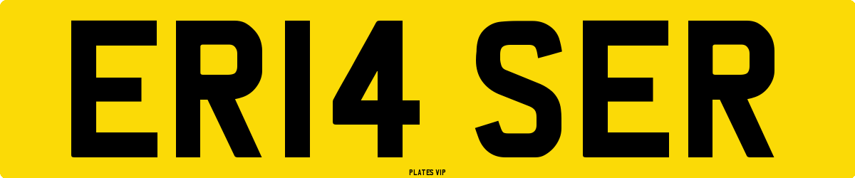 ER14 SER Number Plate