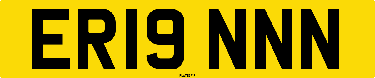ER19 NNN Number Plate