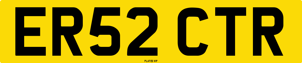 ER52 CTR Number Plate