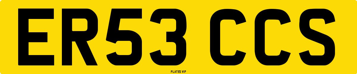 ER53 CCS Number Plate