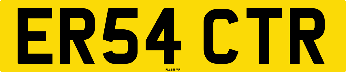 ER54 CTR Number Plate