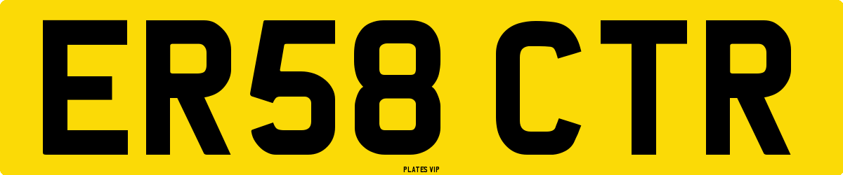 ER58 CTR Number Plate