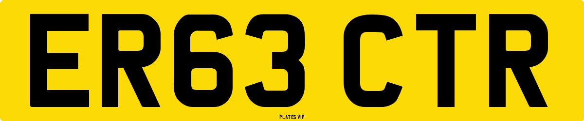 ER63 CTR Number Plate