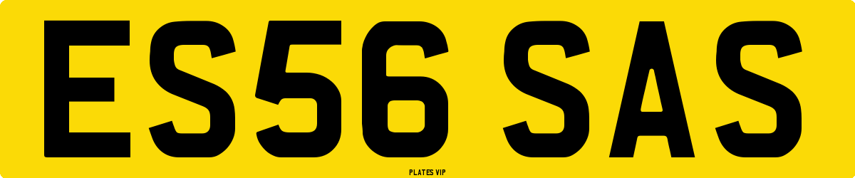 ES56 SAS Number Plate