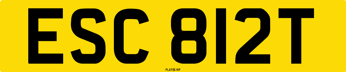 ESC 812T Number Plate