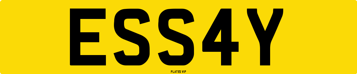 ESS4Y Number Plate