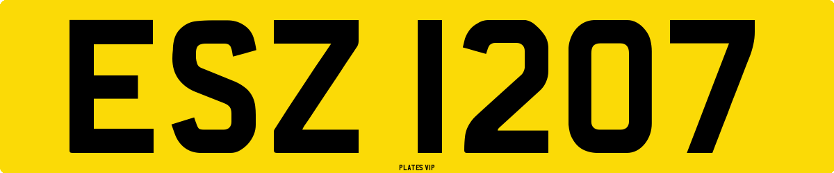 ESZ 1207 Number Plate