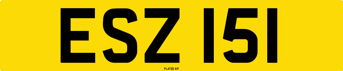 ESZ 151 Number Plate