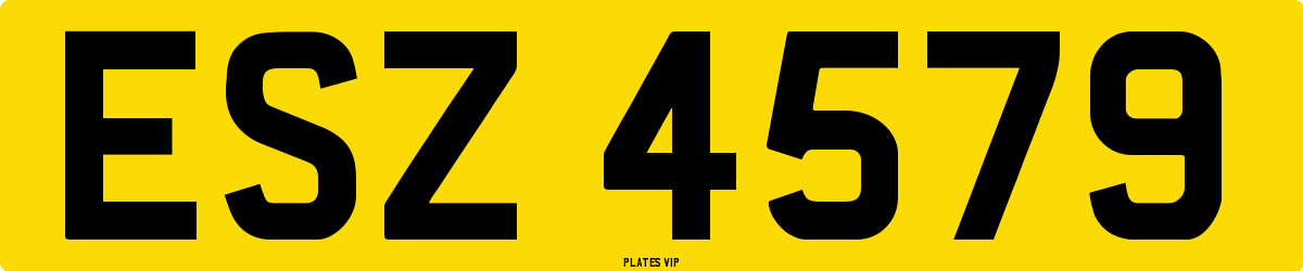 ESZ 4579 Number Plate