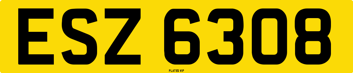 ESZ 6308 Number Plate