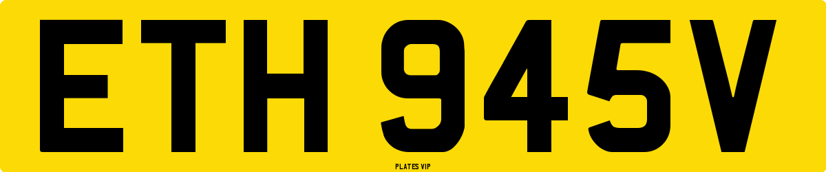 ETH 945V Number Plate