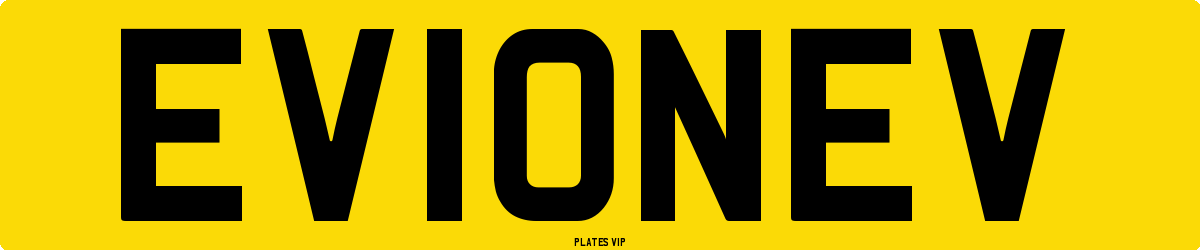 EV10NEV Number Plate