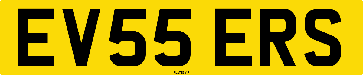 EV55 ERS Number Plate