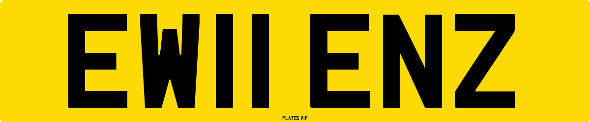 EW11 ENZ Number Plate