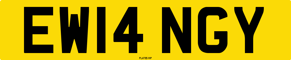 EW14 NGY Number Plate
