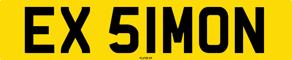 EX 51MON Number Plate