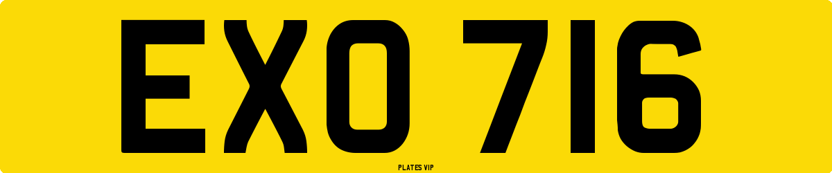 EXO 716 Number Plate
