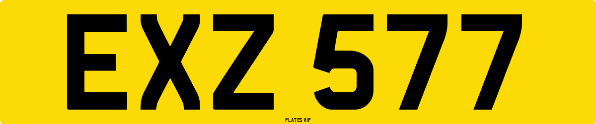 EXZ 577 Number Plate