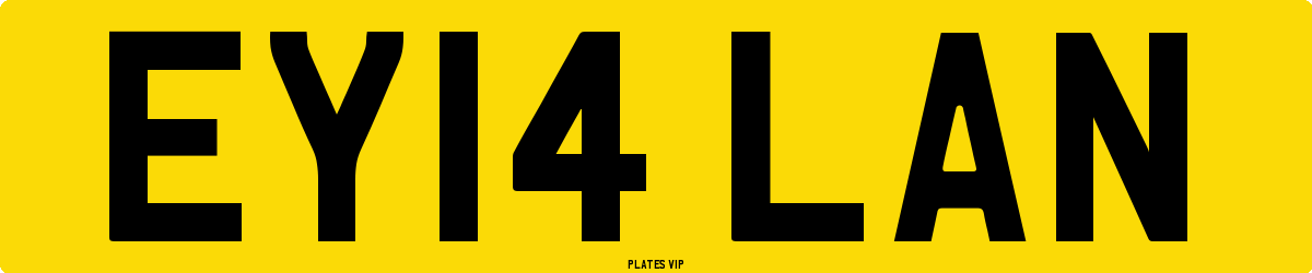 EY14 LAN Number Plate