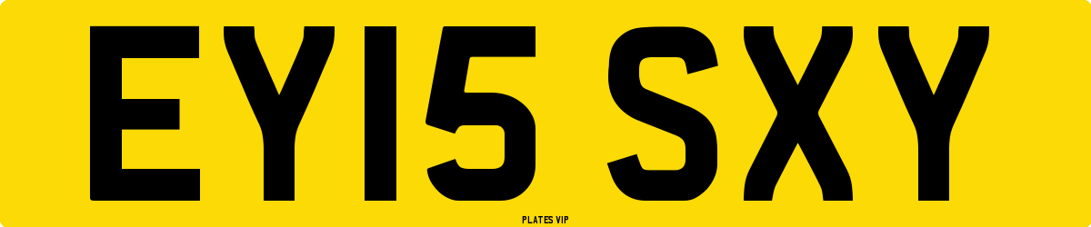 EY15 SXY Number Plate