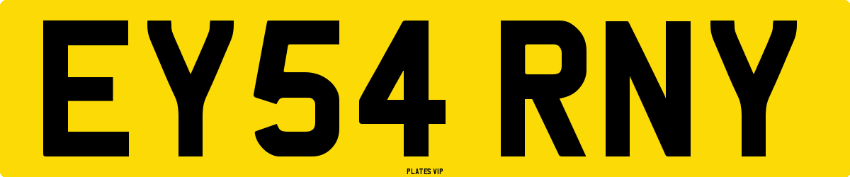 EY54 RNY Number Plate