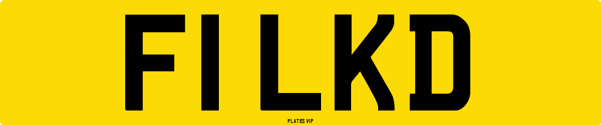F1 LKD Number Plate