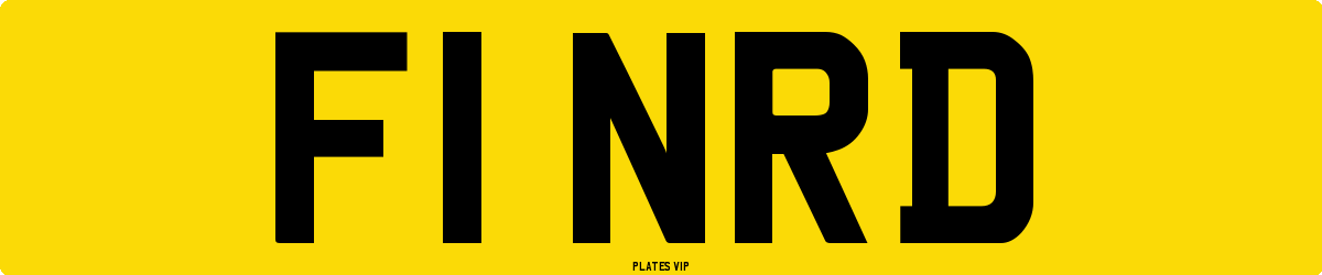 F1 NRD Number Plate