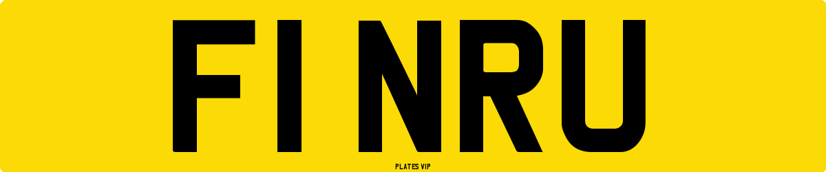 F1 NRU Number Plate