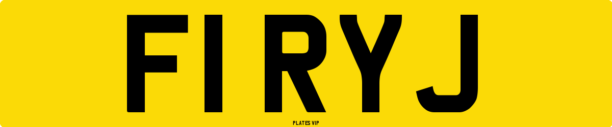 F1 RYJ Number Plate
