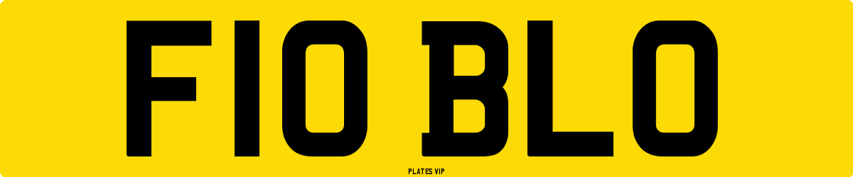 F10 BLO Number Plate