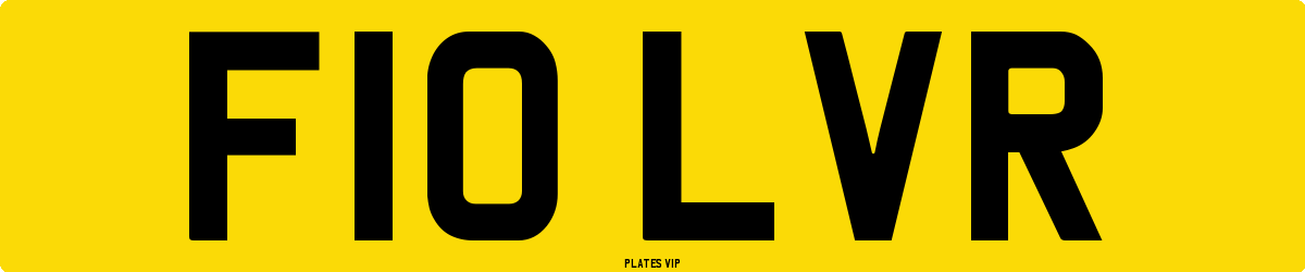 F10 LVR Number Plate