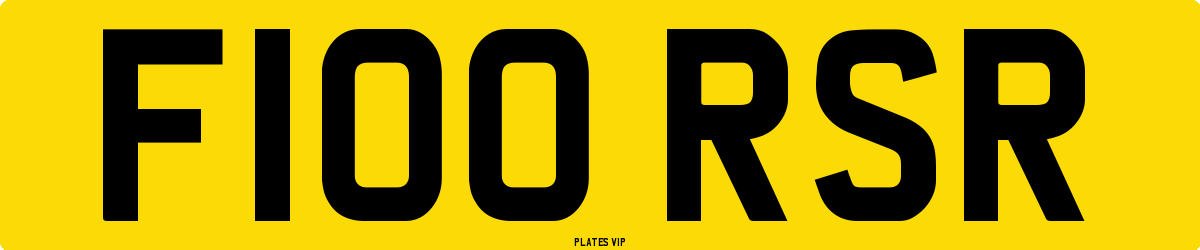 F100 RSR Number Plate