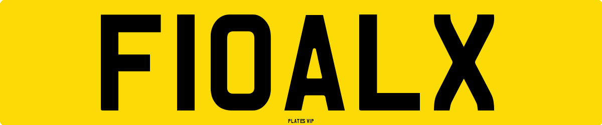 F10ALX Number Plate