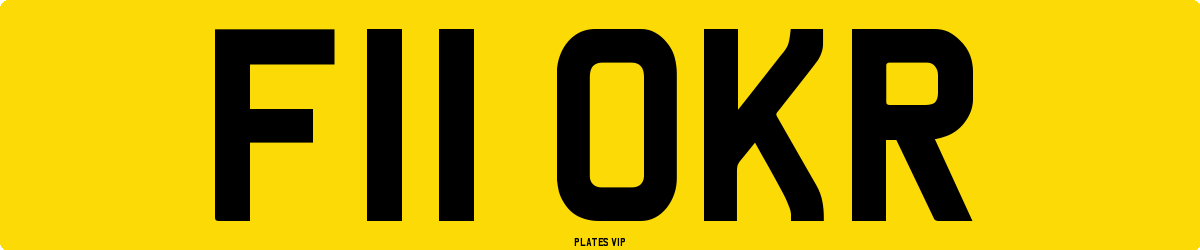 F11 OKR Number Plate