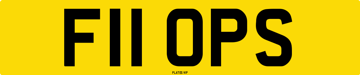 F11 OPS Number Plate