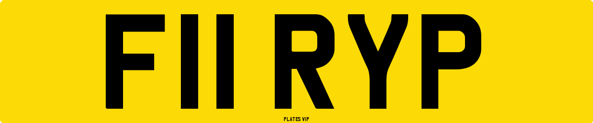 F11 RYP Number Plate