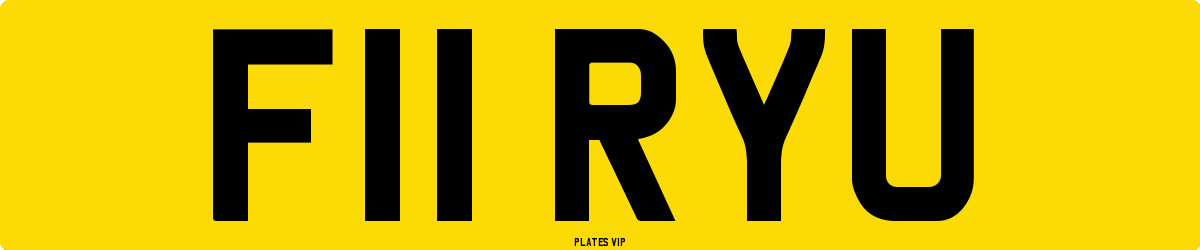 F11 RYU Number Plate
