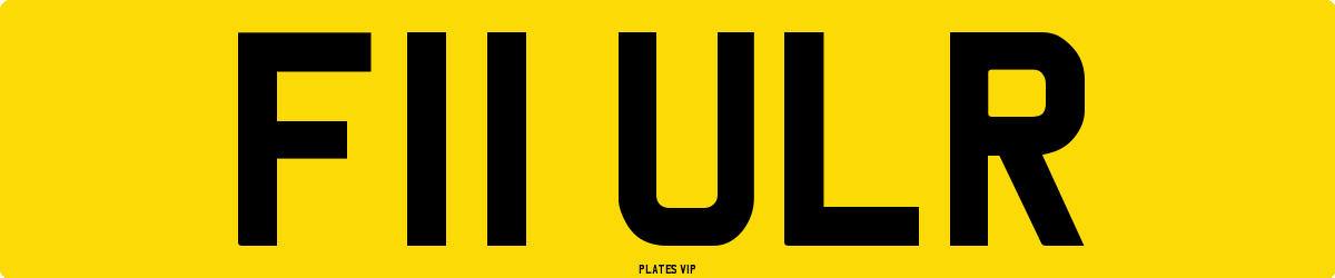 F11 ULR Number Plate
