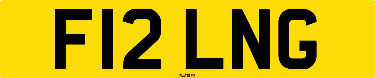 F12 LNG Number Plate