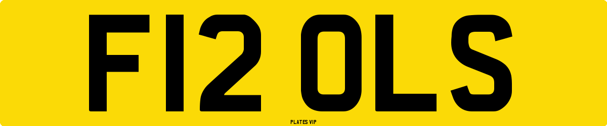 F12 OLS Number Plate