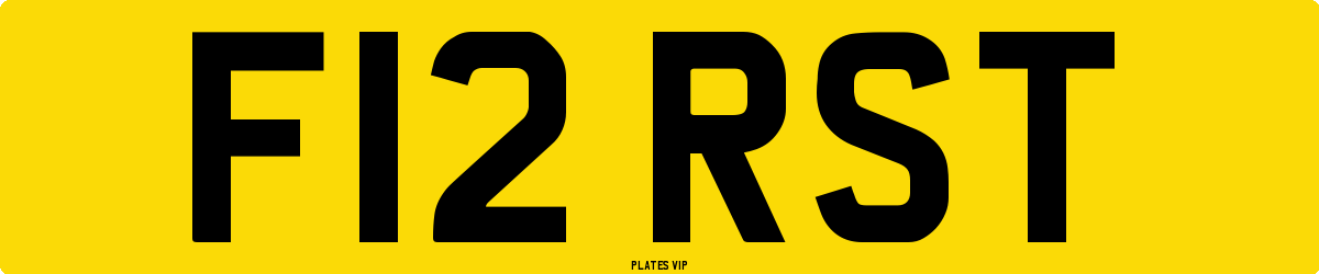 F12 RST Number Plate