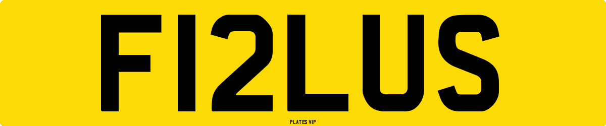 F12LUS Number Plate