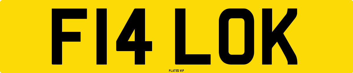 F14 LOK Number Plate