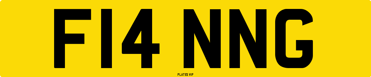 F14 NNG Number Plate