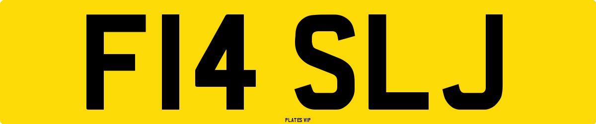 F14 SLJ Number Plate