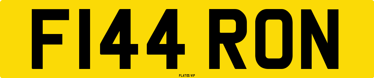 F144 RON Number Plate