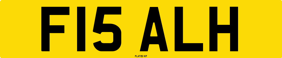 F15 ALH Number Plate
